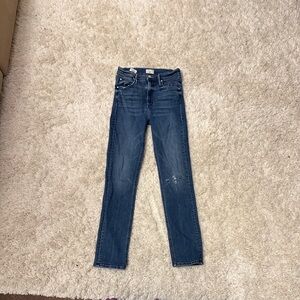 MOTHER Dark Blue Skinny Jeans